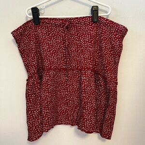 Brandy Melville Red Floral Skirt
